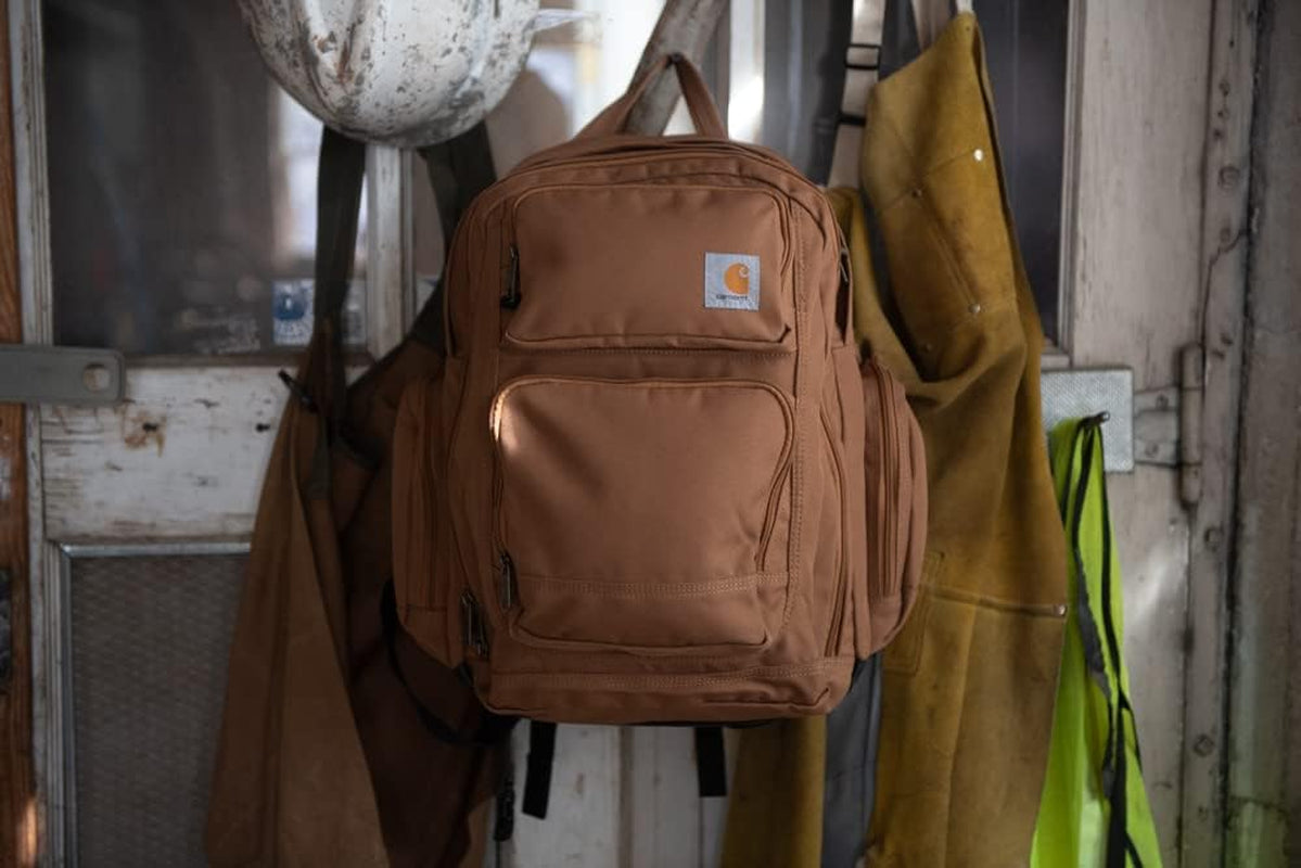 35L Triple-Compartment Backpack Brown